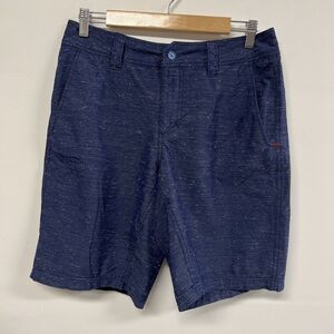 Toad & Co Mission Ridge Shorts Men 31 Blue Speckled Chino Hiking Nylon Blend